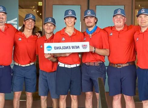 The New England College men’s golf team competed at the NCAA Championships this week, capping off an incredible 2023—2024 season that saw the Pilgrims win the Great Northeast Athletic Conference (GNAC) championship in just their third year as a program.